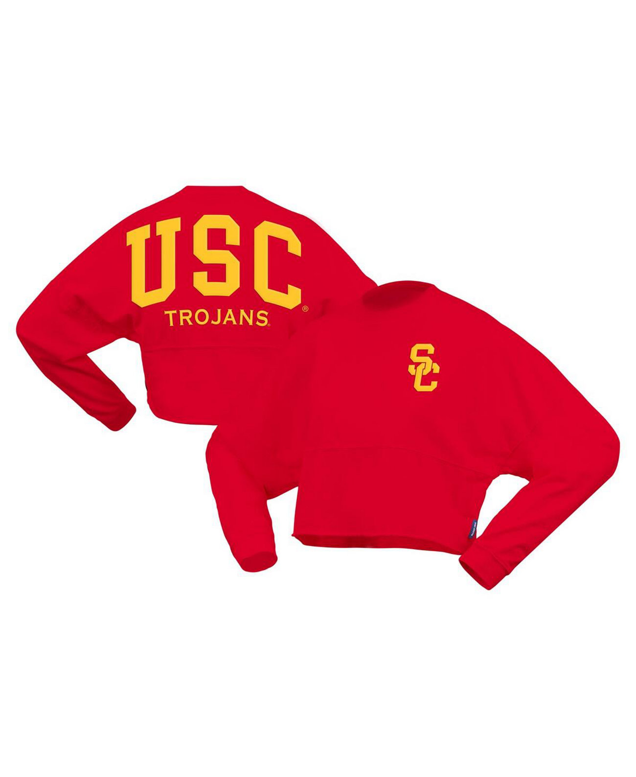 Женская Джерси Spirit Jersey USC Trojans Oversized Cropped Long Sleeve T-Shirt Spirit Jersey