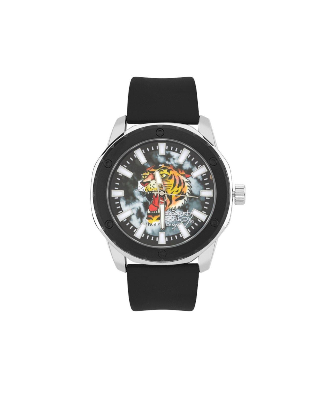 Смарт часы Ed Hardy Мужские с матовым черным силиконовым ремешком 47мм Ed Hardy