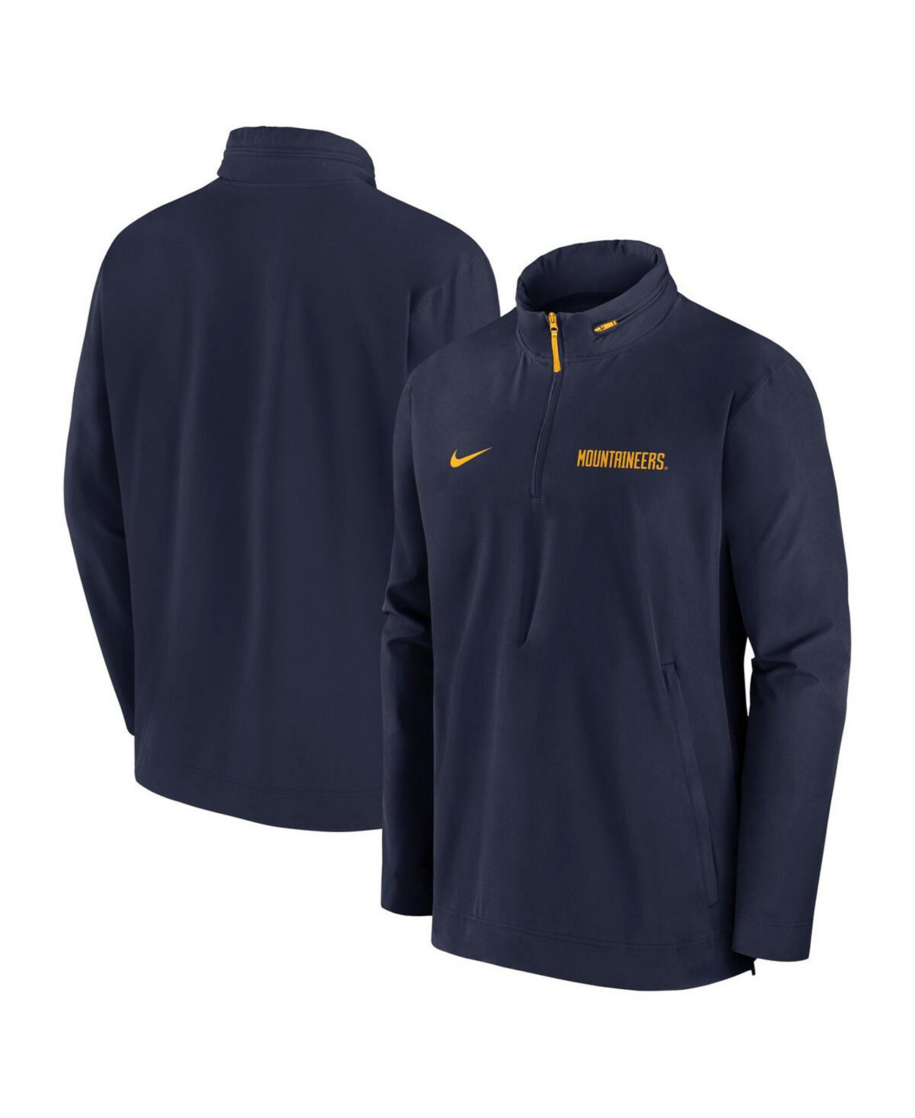 Мужское Худи Nike West Virginia Mountaineers Sideline Coaches Quarter-Zip Jacket Nike