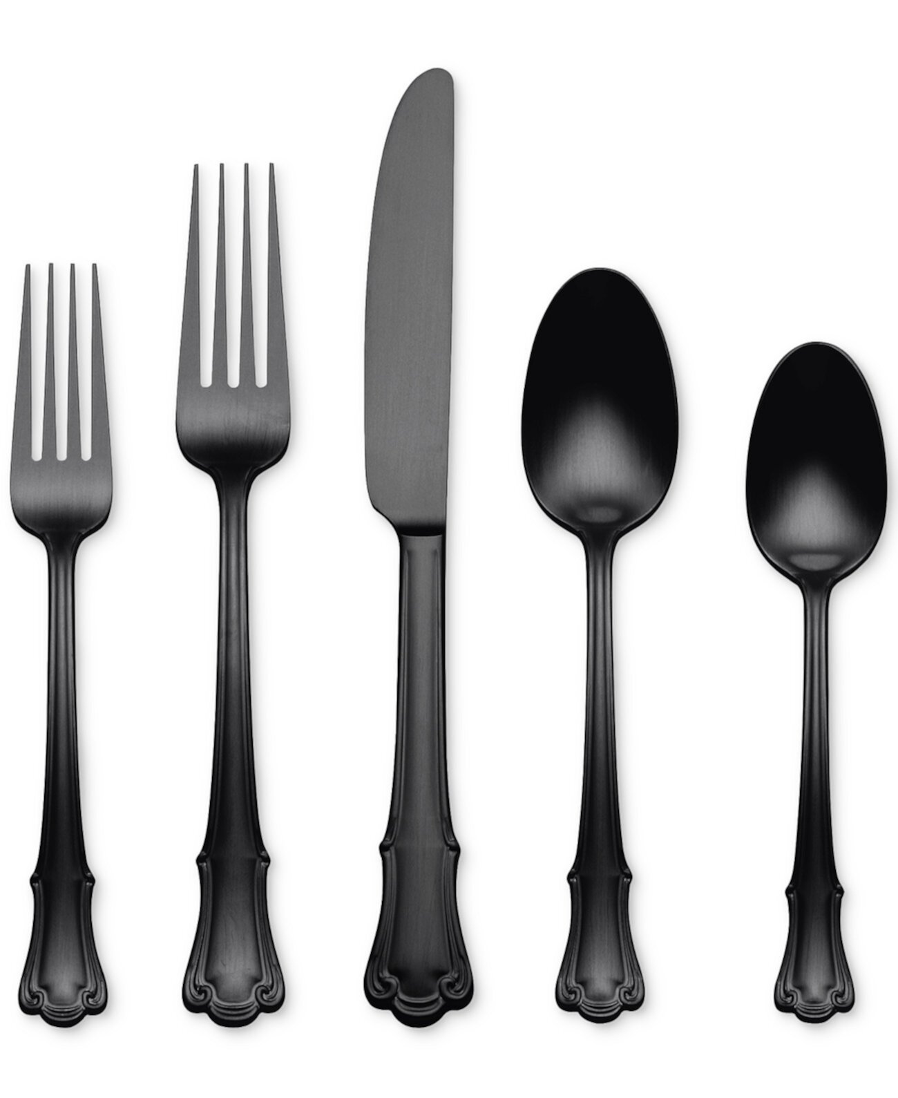 James Street Black 20-Pc. Flatware Set, Service for 4 Oneida