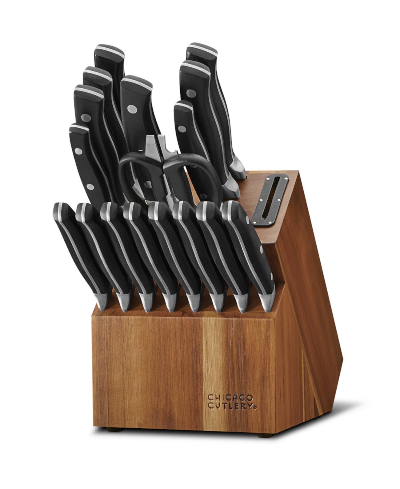 Набор ножей Insignia Classic из 18 предметов с блоком и встроенной точилкой Chicago Cutlery