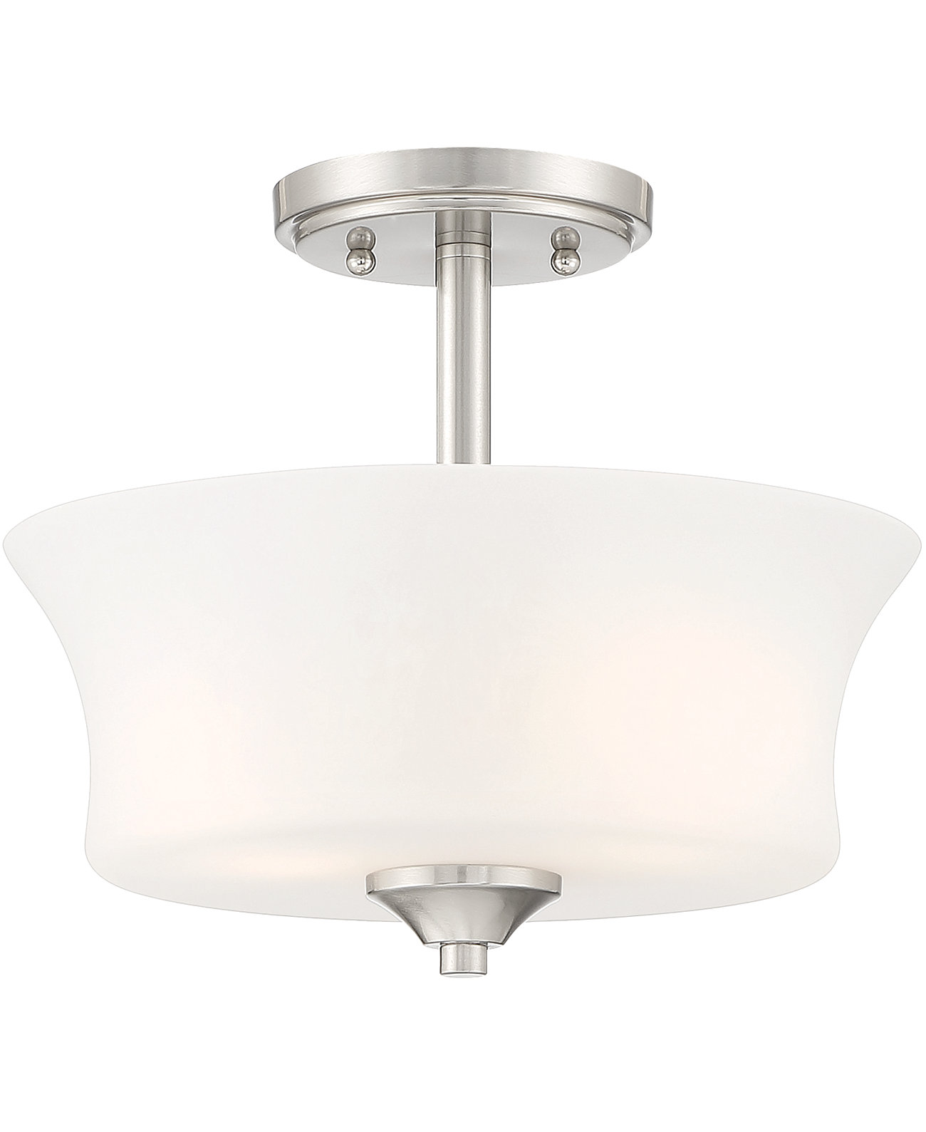 Bronson 12" Metal 2 Light Semi Flush Designer's Fountain