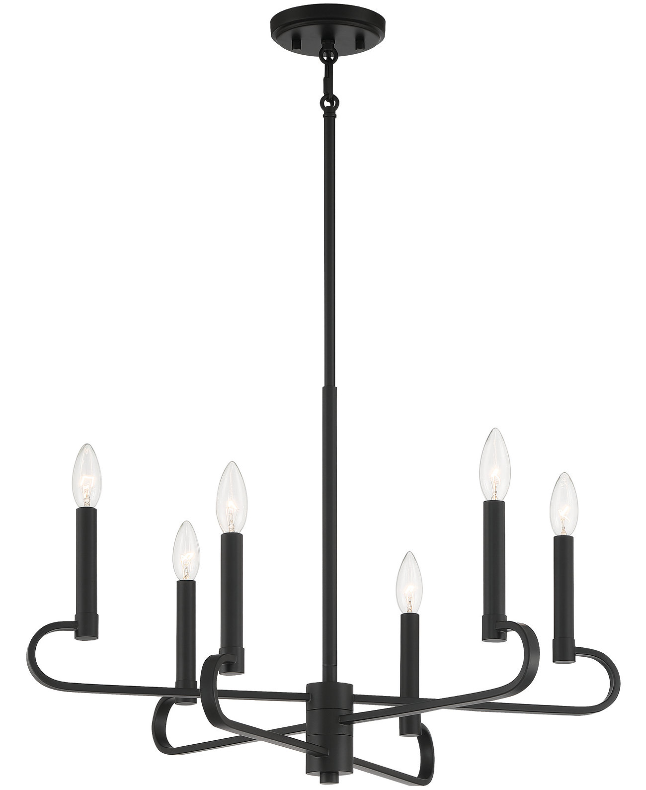 Summit 25.5" Metal 6 Light Chandelier Designer's Fountain