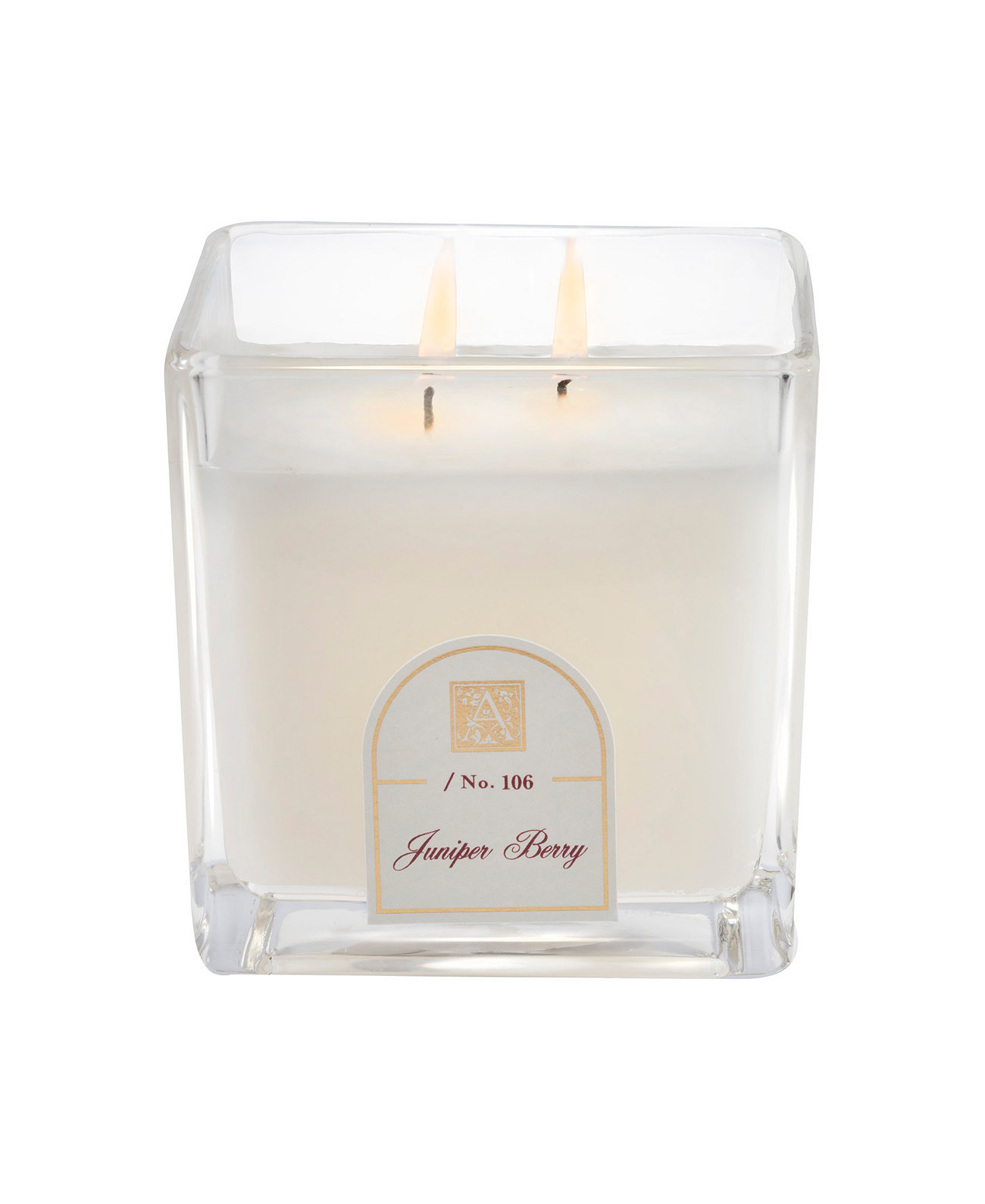 Juniper Berry Cube Glass Candle,12oz Aromatique