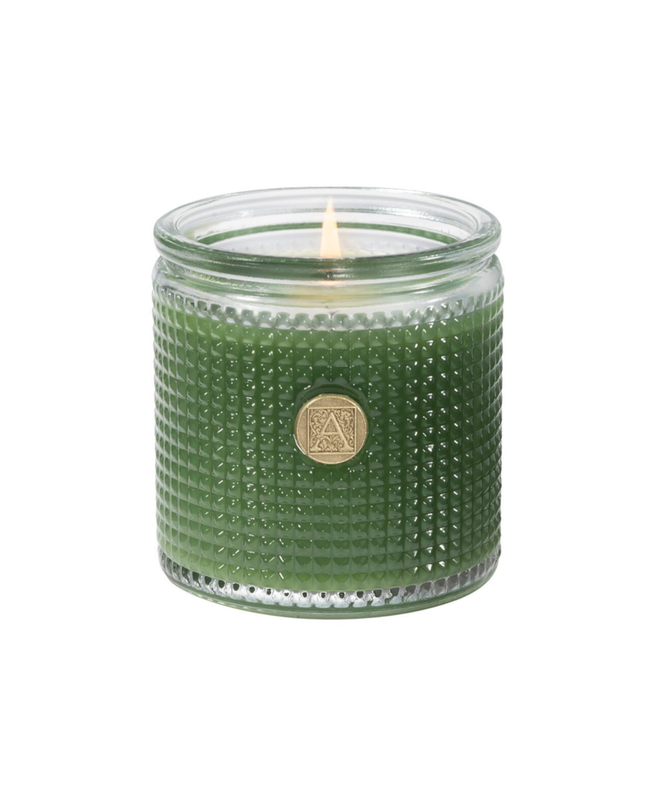 Mistletoe Mandarin Textured Glass Candle,6oz Aromatique