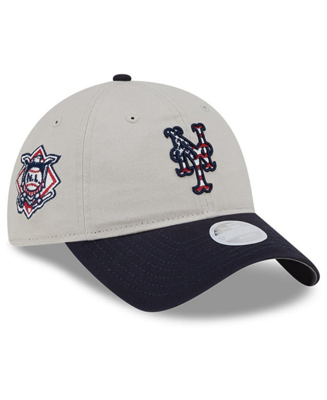 Бейсболка New Era Women's Black New York Mets 2024 Fourth of July 9TWENTY New Era