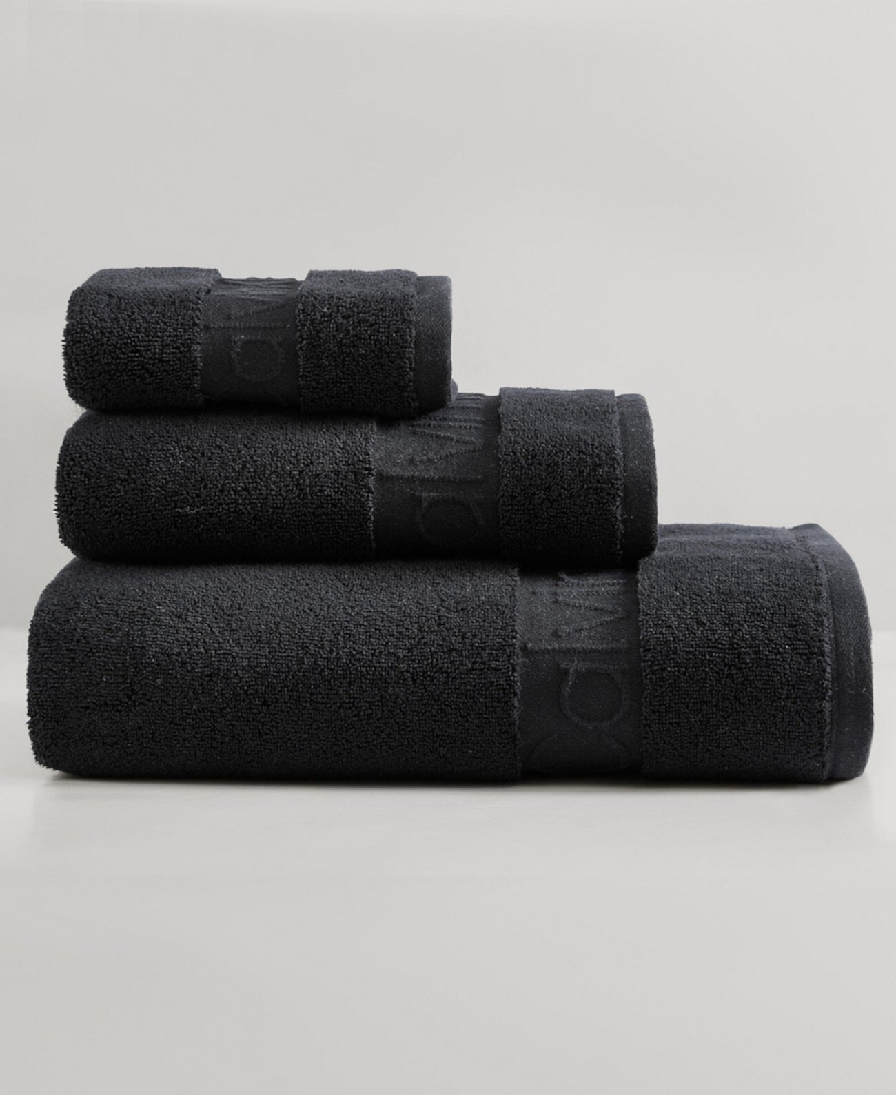 Iconic Cotton Terry 3 Piece Bath Towel Set Calvin Klein