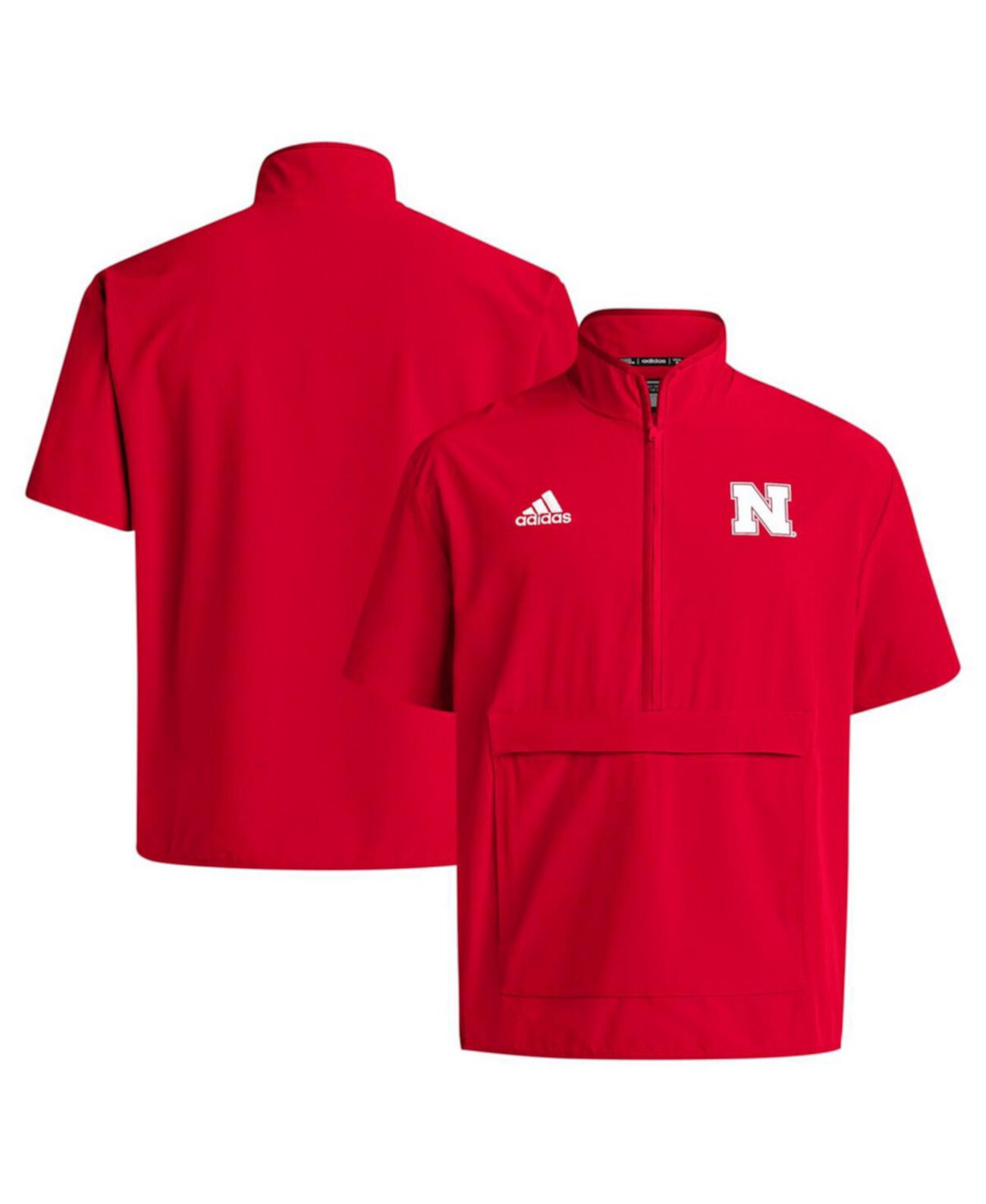 Куртка-полувер Мужская Adidas Nebraska Huskers с коротким рукавом и неполной молнией Adidas