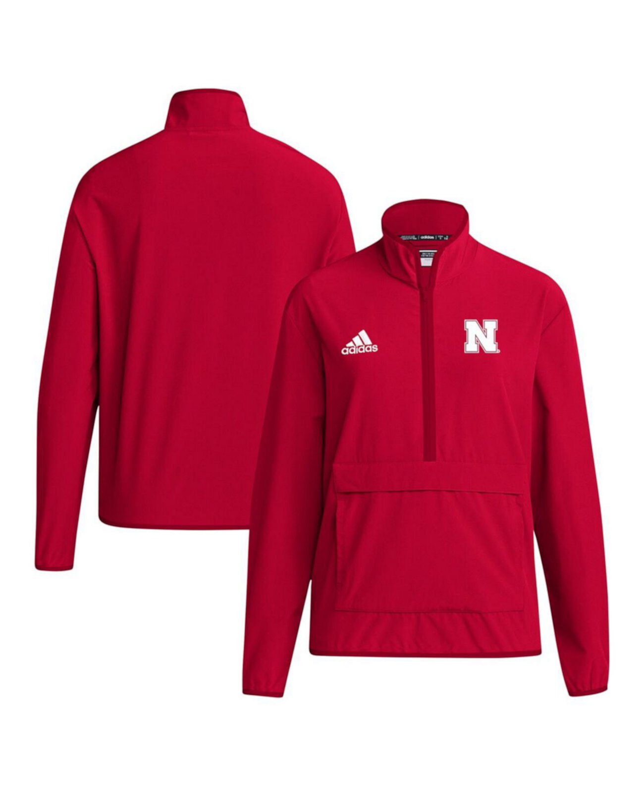 Полуобливной жакет Adidas Nebraska Huskers с длинным рукавом и логотипом Adidas