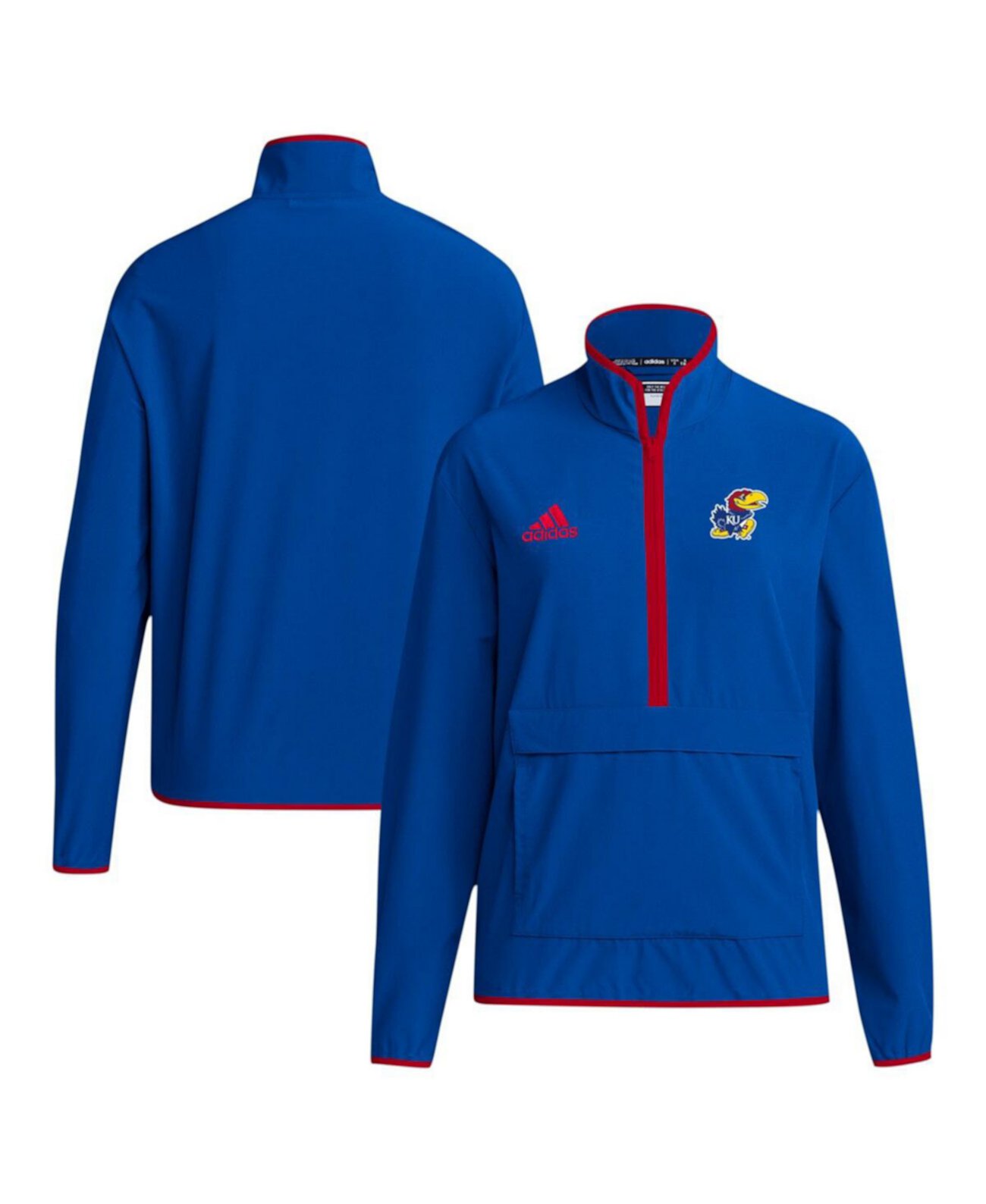 Мужская футболка Adidas Kansas Jayhawks с высоким воротником и карманами Adidas