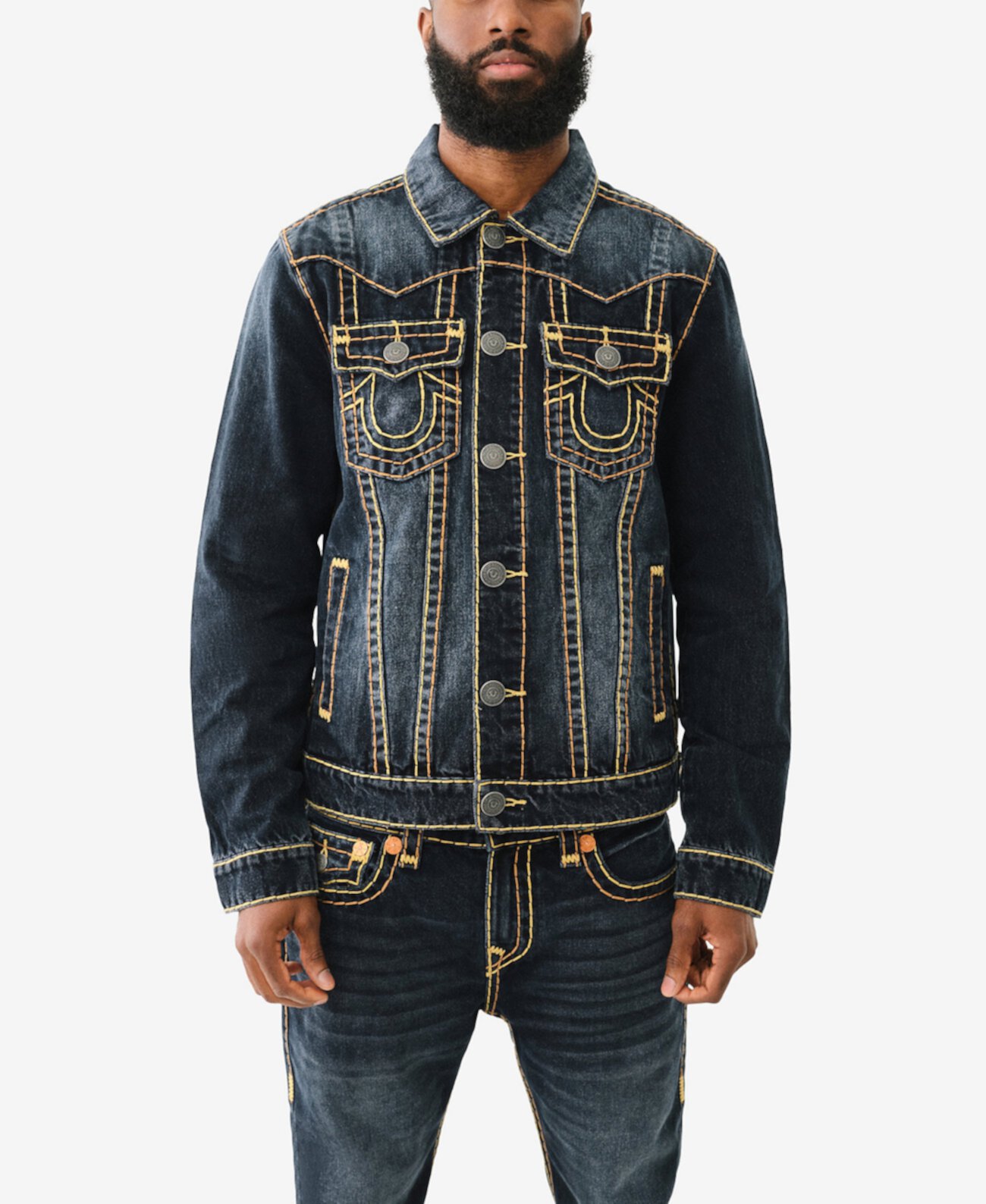 Мужская джинсовая куртка Jimmy Super T, мягкий деним, 100% хлопок True Religion