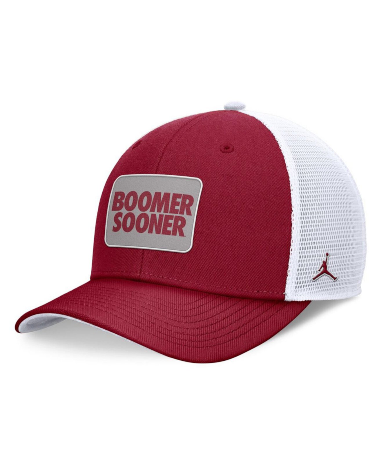 Бейсболка Jordan Men's Crimson/White Oklahoma Sooners Local Rise Trucker Jordan