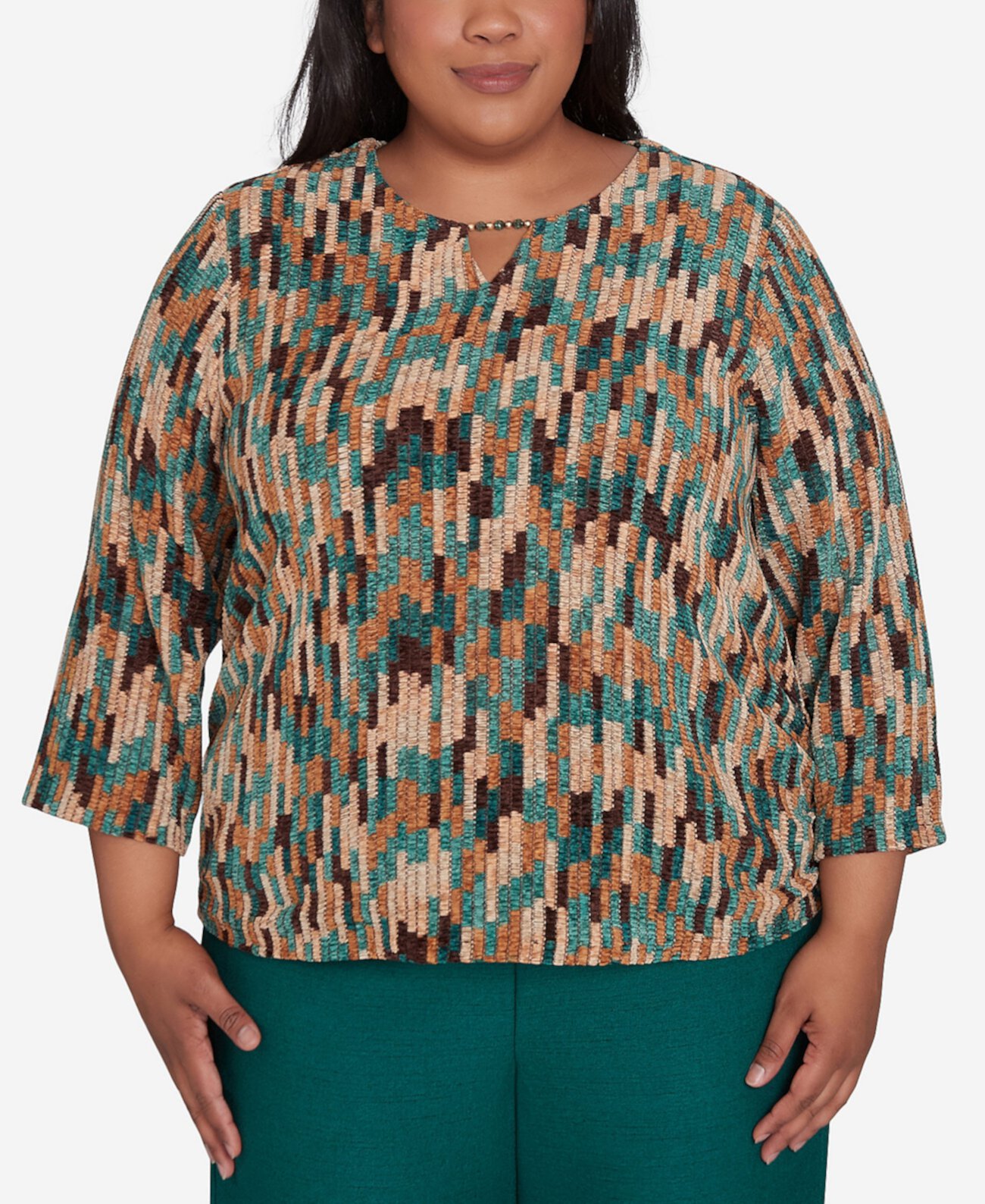 Женская Блузка Alfred Dunner Plus Size Emerald Isle Alfred Dunner