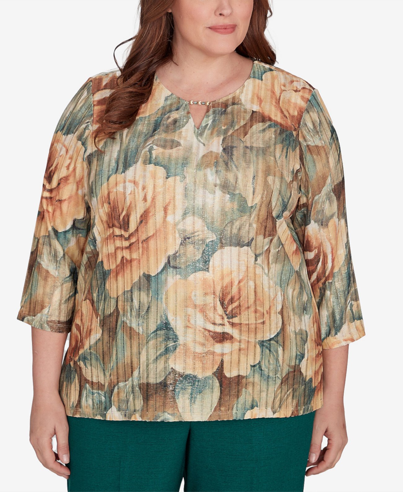 Женская Блузка Alfred Dunner Plus Size Emerald Isle Alfred Dunner