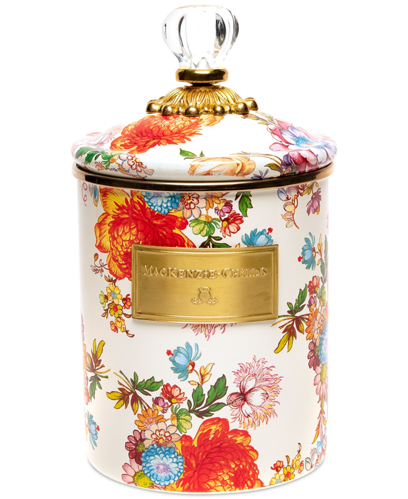 White Flower Market Medium Canister MacKenzie-Childs