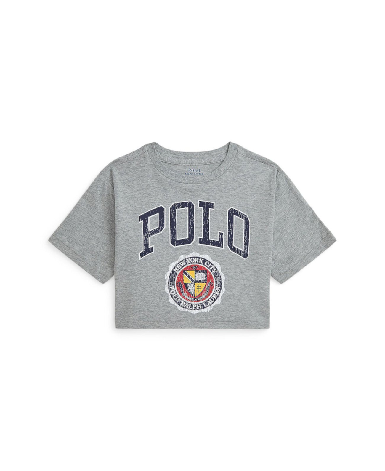 Детская хлопковая футболка джерси Polo Ralph Lauren с логотипом и прямым кроем Polo Ralph Lauren