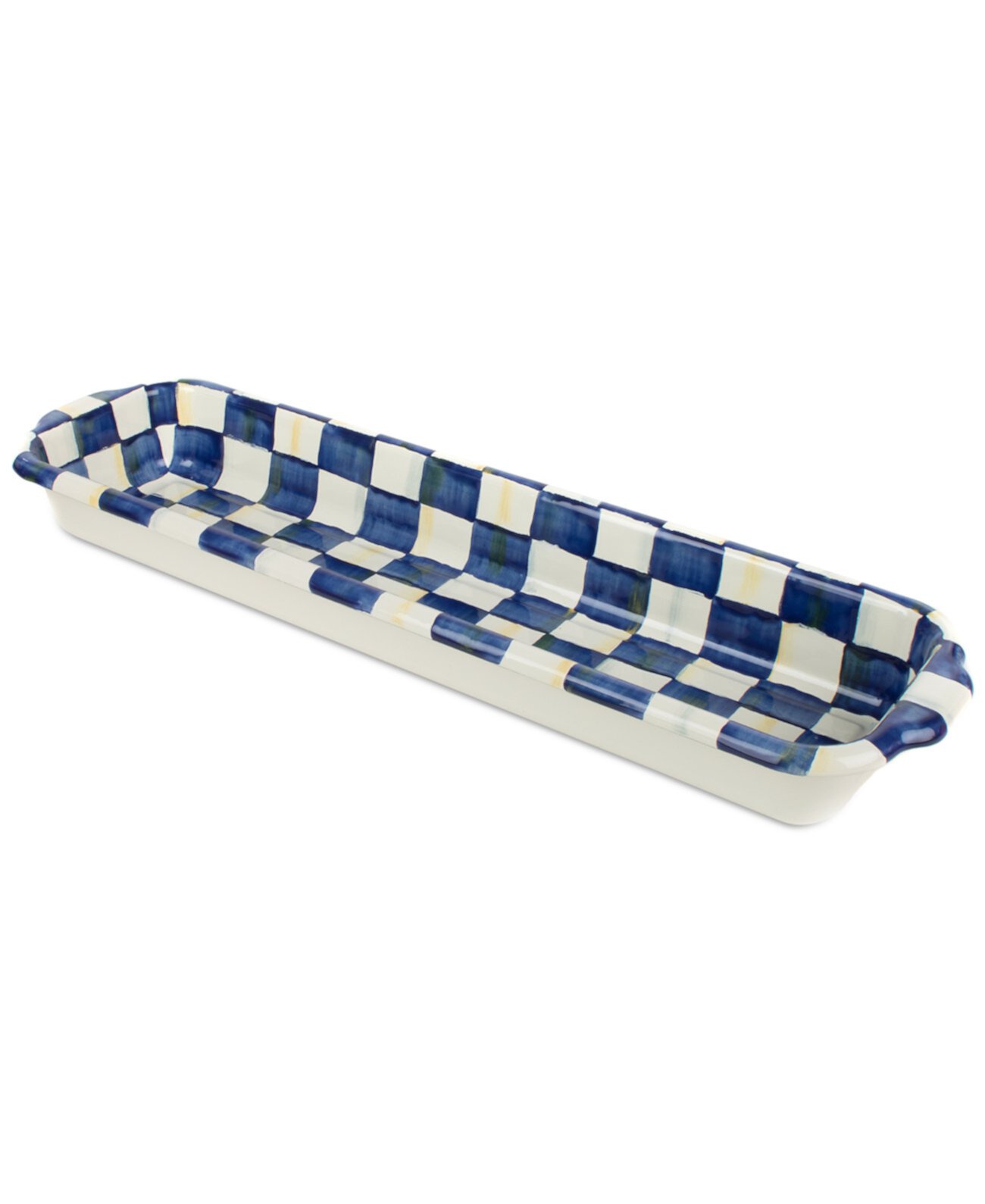 Royal Check Enameled Steel Baguette Dish MacKenzie-Childs