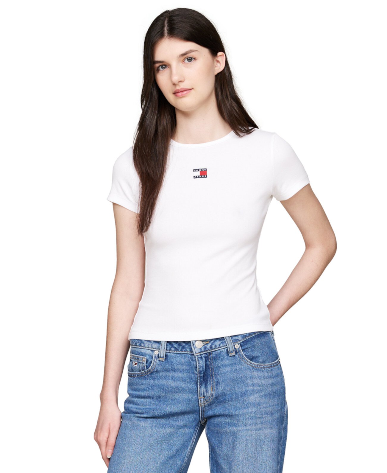 Женская Укороченная футболка Tommy Jeans Badge Logo Tommy Jeans