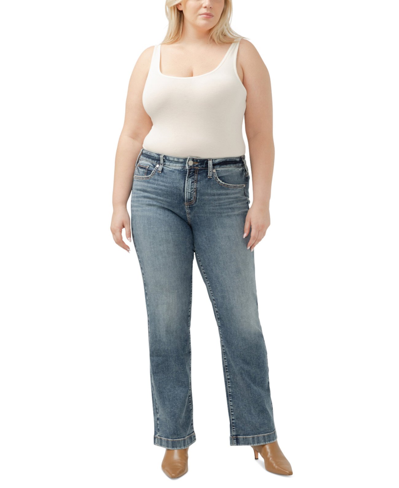 Женские Прямые Джинсы Silver Jeans Co. Suki Plus Size Silver Jeans Co.