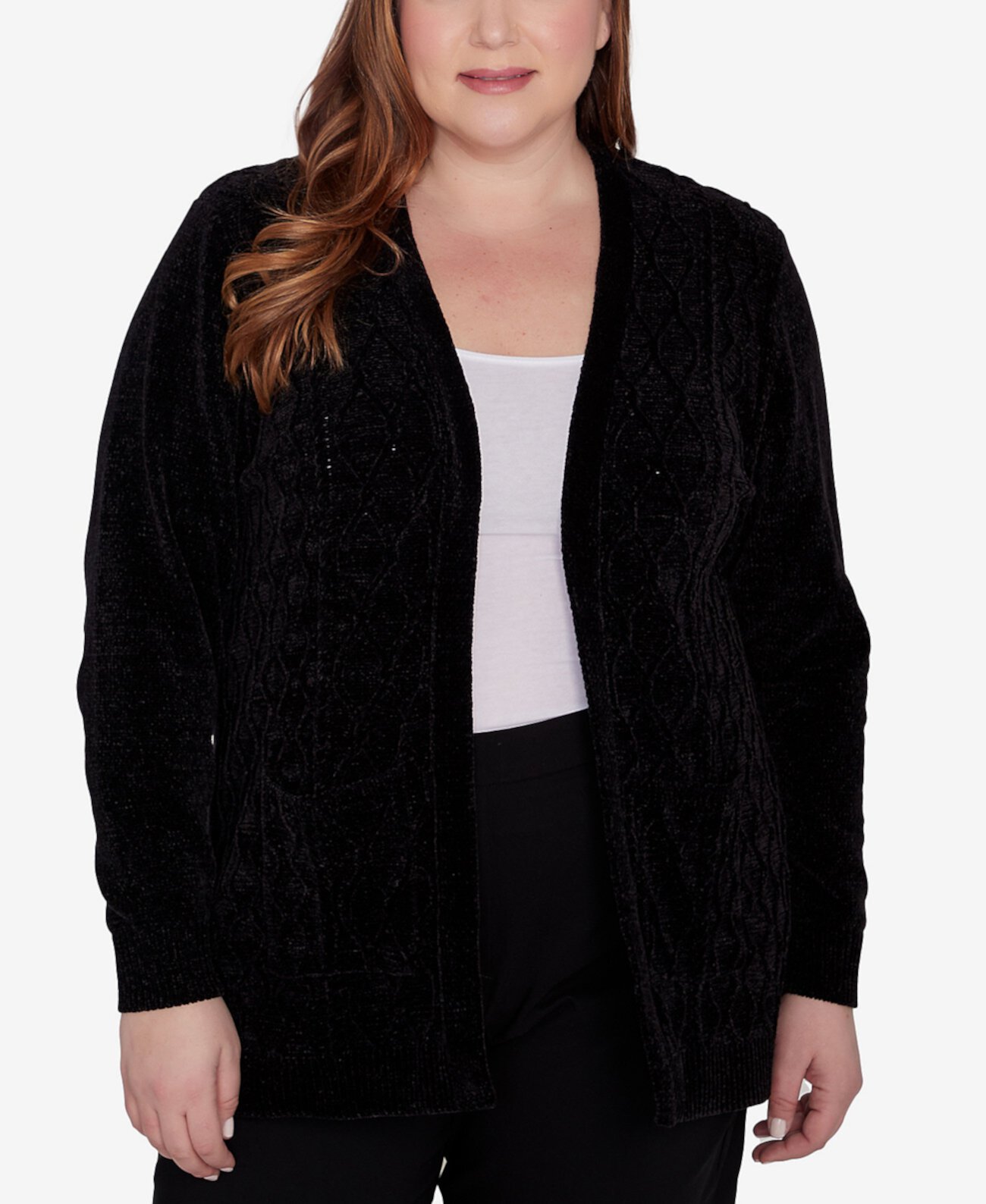 Женский Кардиган Alfred Dunner Plus Size Classic Chenille Alfred Dunner