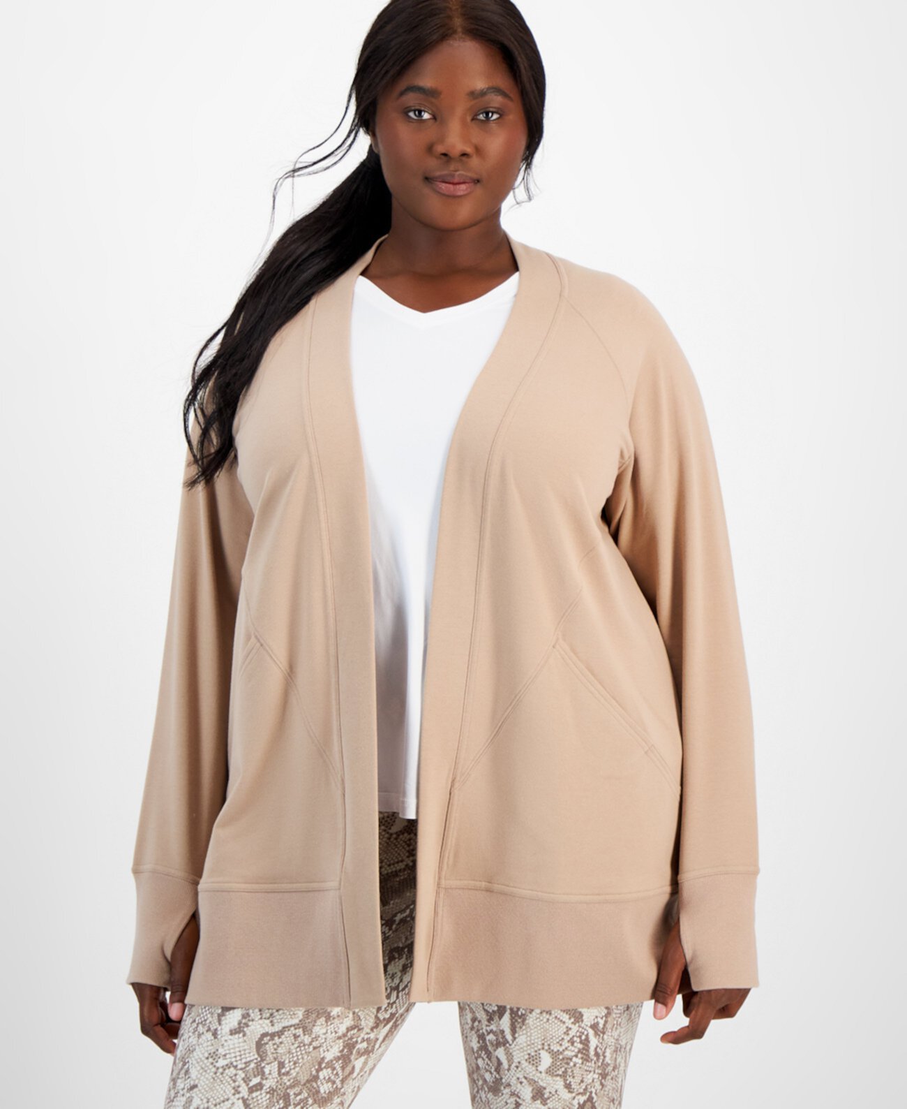 Plus Size Comfort Cardigan, Created for Macy's ID Ideology