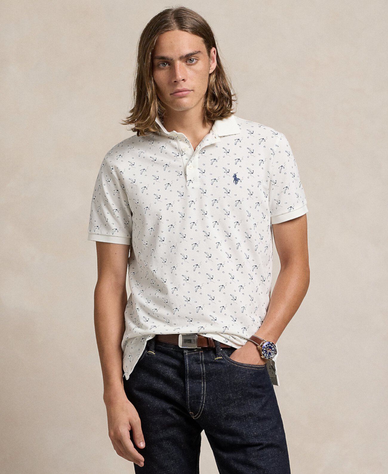 Мужская Поло рубашка Polo Ralph Lauren Classic-Fit Stretch Mesh Polo Ralph Lauren