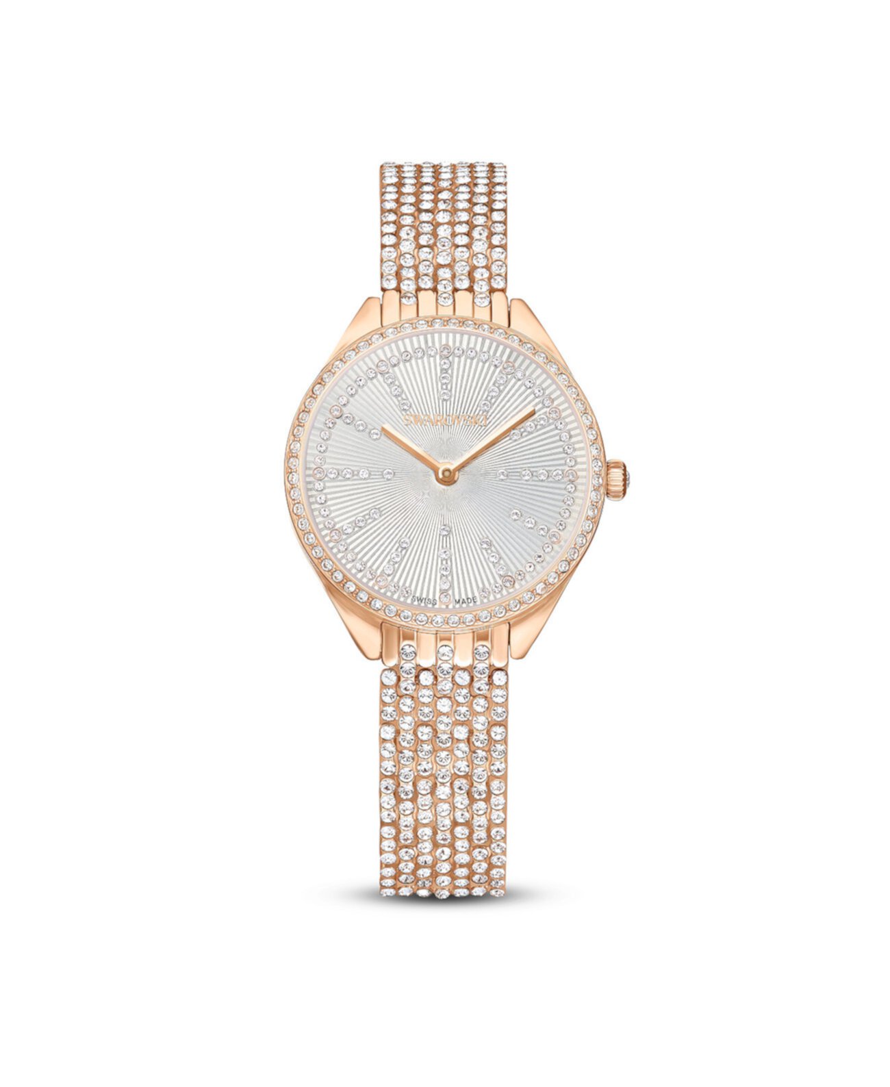 Смарт часы Swarovski Women's Quartz Attract Rose Gold-Tone Metal Watch, 30мм Swarovski