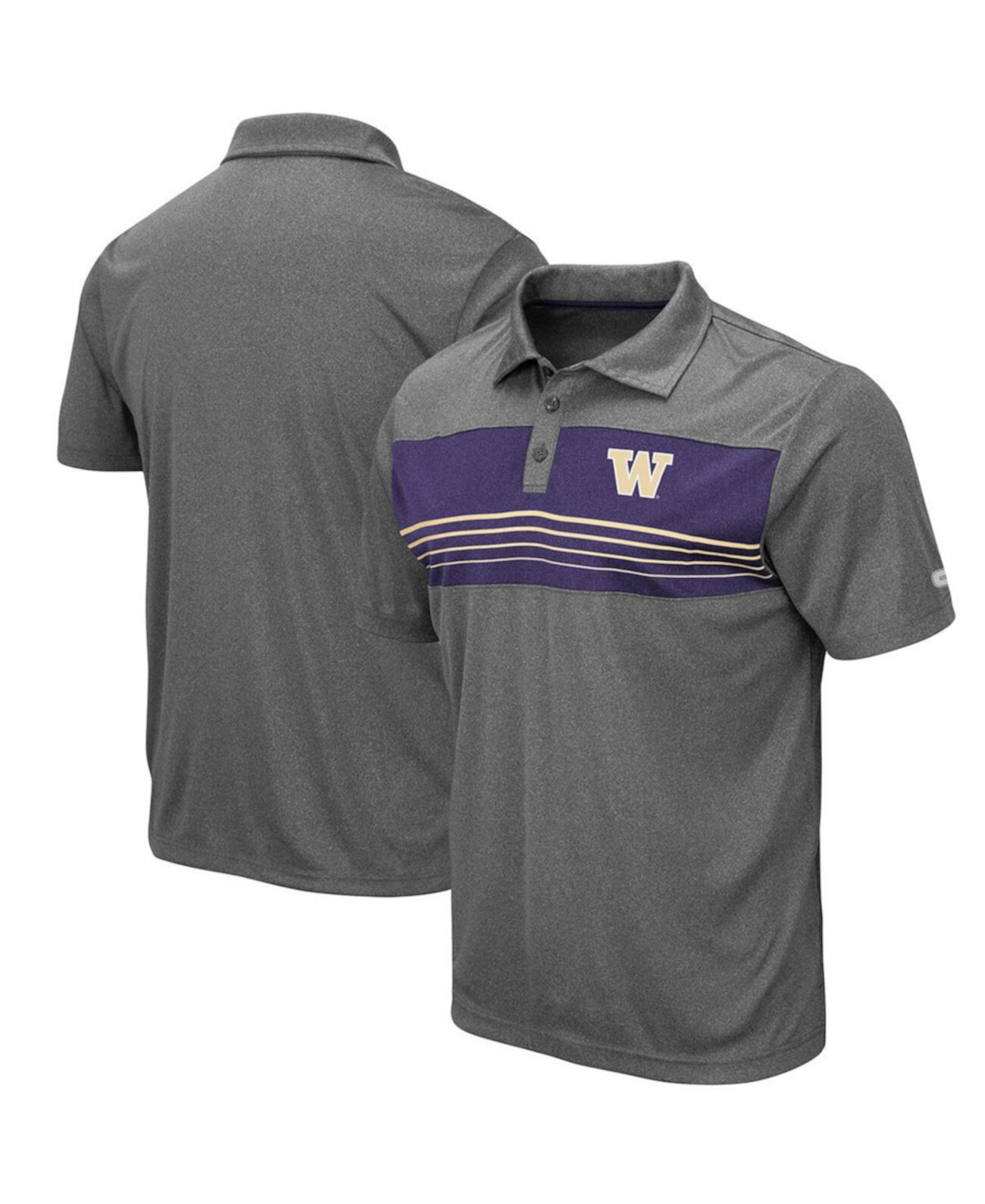 Мужская Поло рубашка Colosseum Washington Huskies Smithers Colosseum