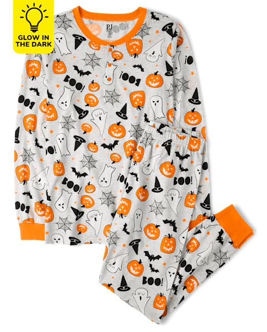 Пижамы The Children's Place Glow Halloween Henley The Children`s Place