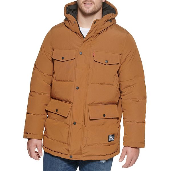 Мужская Повседневная куртка Levi's® Big & Tall 4 Pocket Hooded Puffer Levi's®