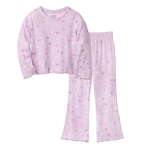 Пижамный комплект для девочек 4-12 лет от Cuddl Duds: теплая кофта и свободные брюки Cuddl Duds