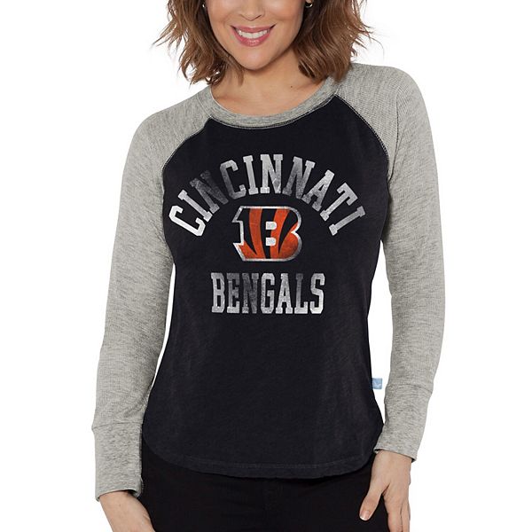 Женская вафельная футболка с длинным рукавом G-III 4Her Cincinnati Bengals In The Style