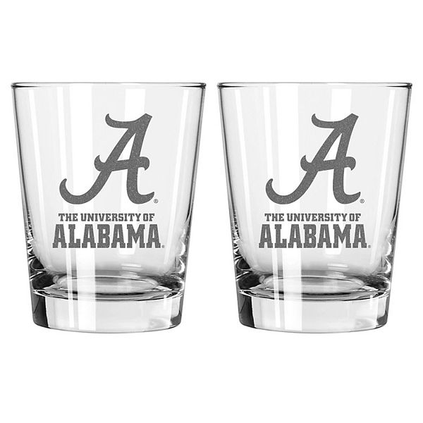 The Memory Company Alabama Crimson Tide 2-Pack 15oz. Double Old Fashioned Glass Set The Memory Company