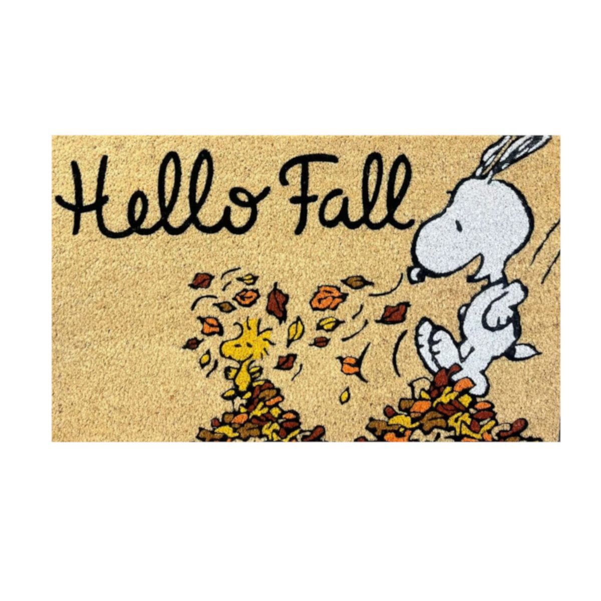 Disney's Peanut Hello Fall Jump Leaf Doormat Disney