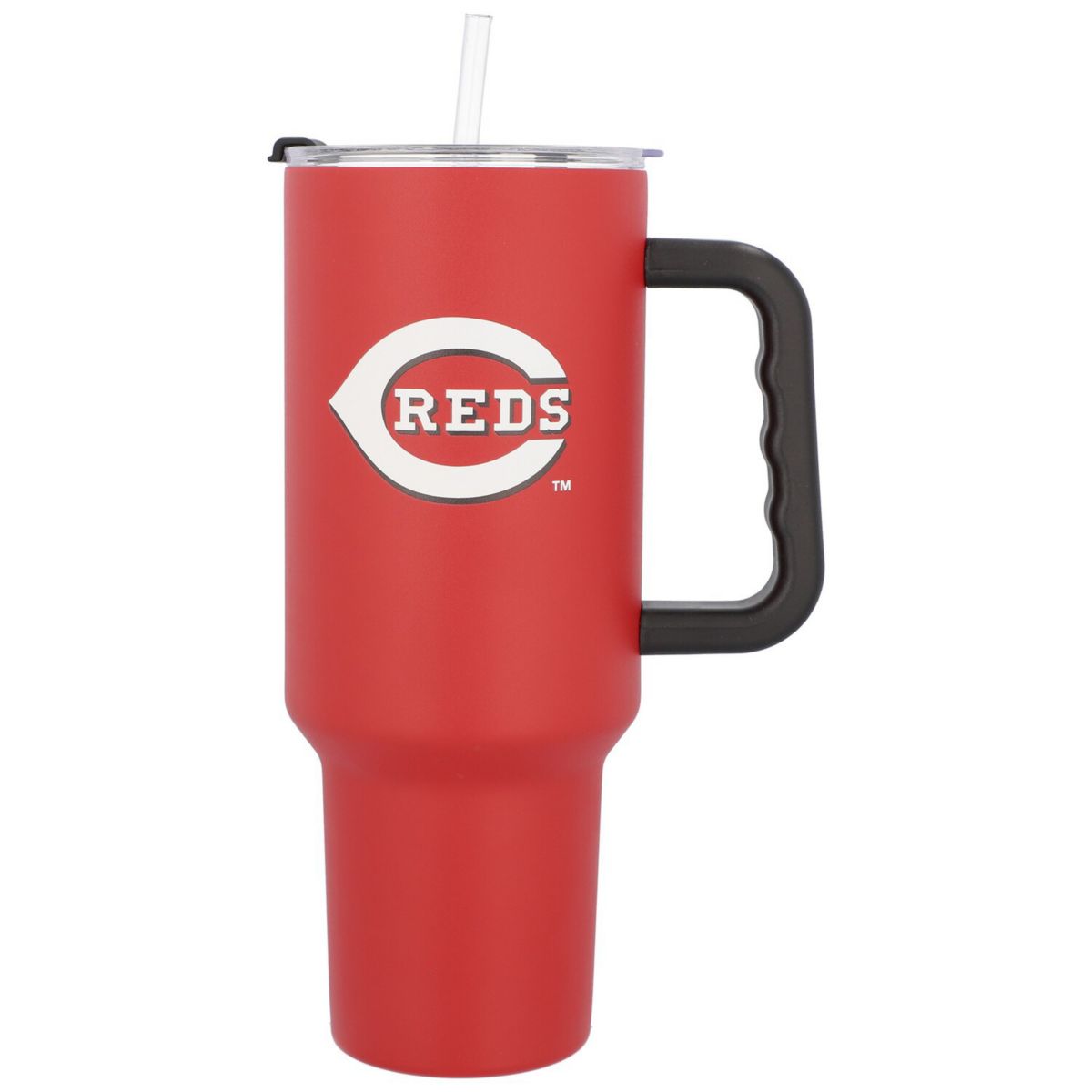 Cincinnati Reds 40oz. Travel Tumbler with Handle Logo Brand