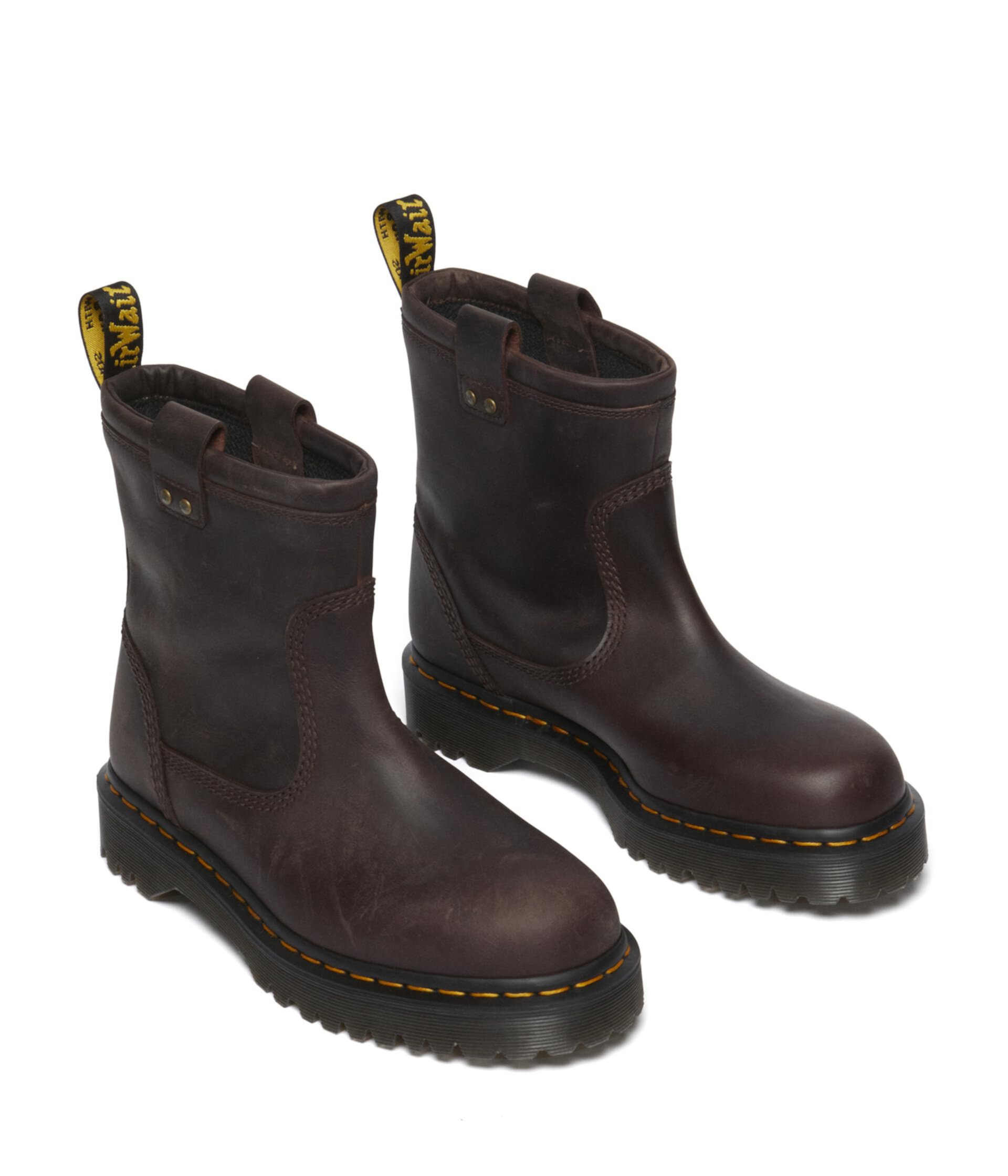 Brown boots dr martens best sale