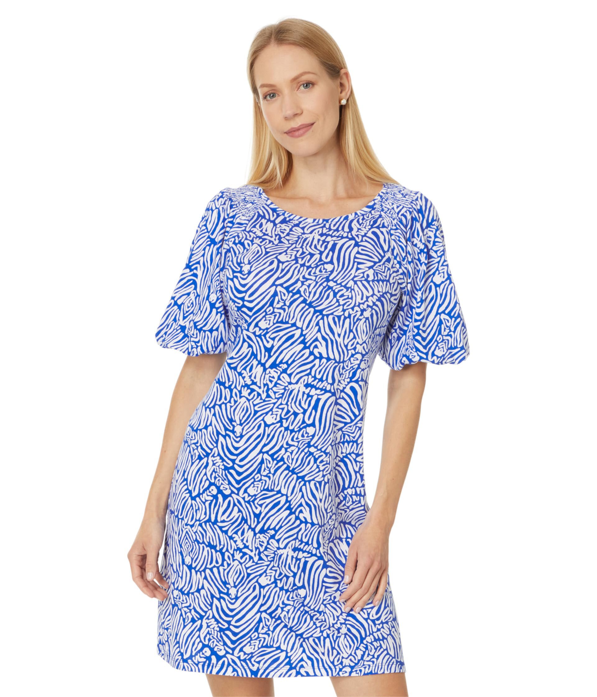 Цветочное платье Rosen от Lilly Pulitzer из 100% хлопка с короткими рукавами Lilly Pulitzer