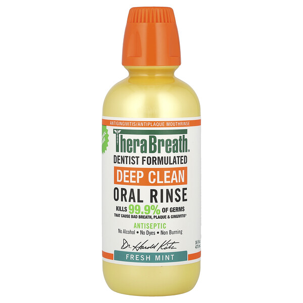 Deep Clean Oral Rinse, Fresh Mint, 16 fl oz (473 ml) TheraBreath