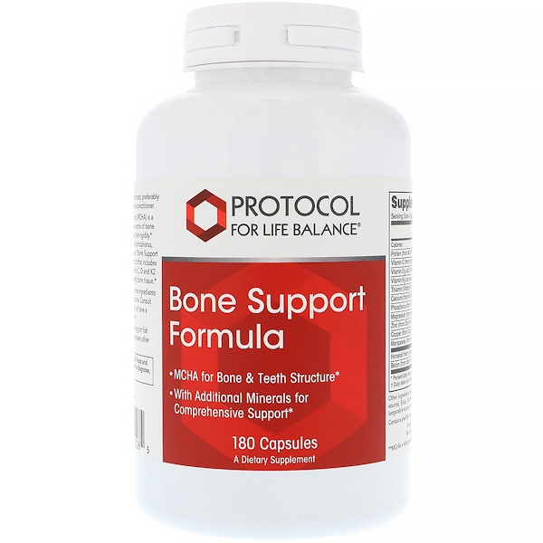 Bone Support Formula, 180 Capsules (Капсулы) Protocol for Life Balance