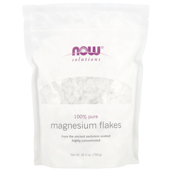 Solutions, Magnesium Flakes, 26.5 oz (750 g) NOW Foods