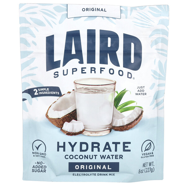 Hydrate, Coconut Water, Original, 8 oz (Унции) (227 g) Laird Superfood