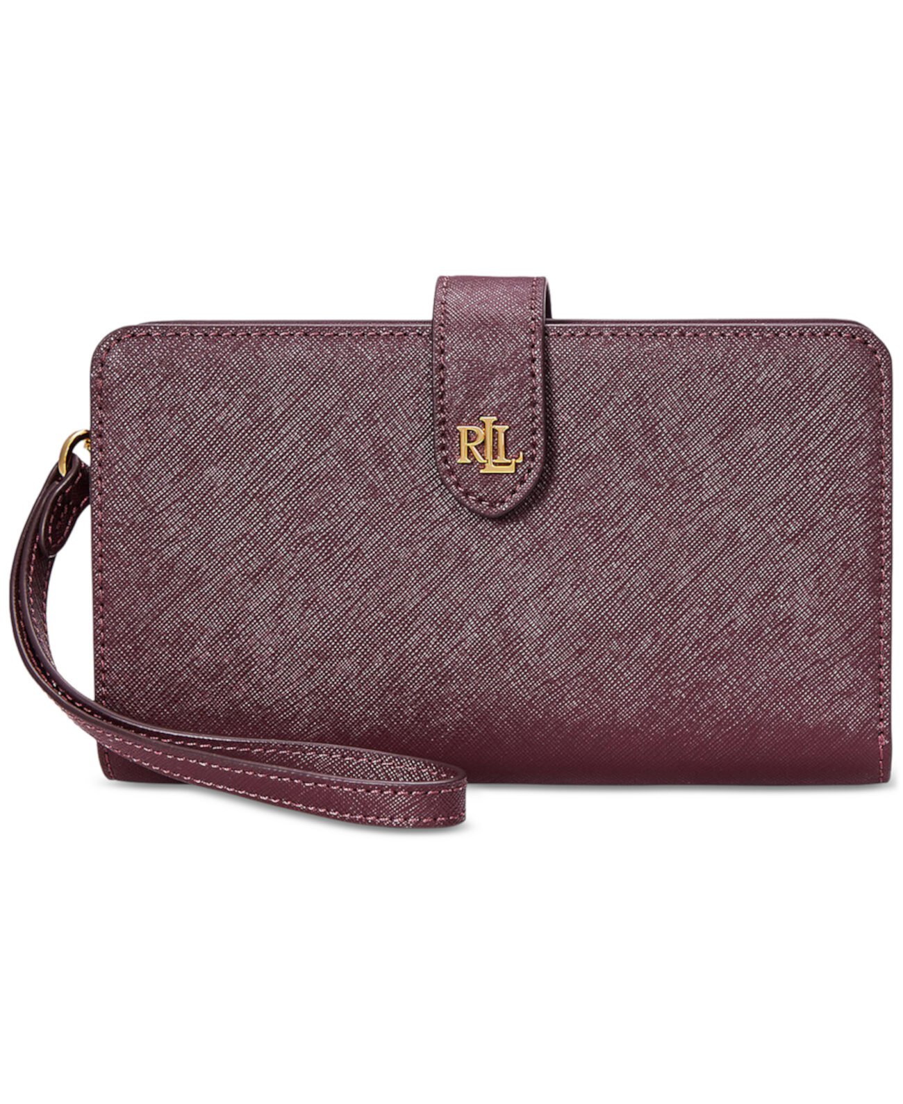 Бумажник LAUREN Ralph Lauren Crosshatch Leather Tech Wristlet LAUREN Ralph Lauren