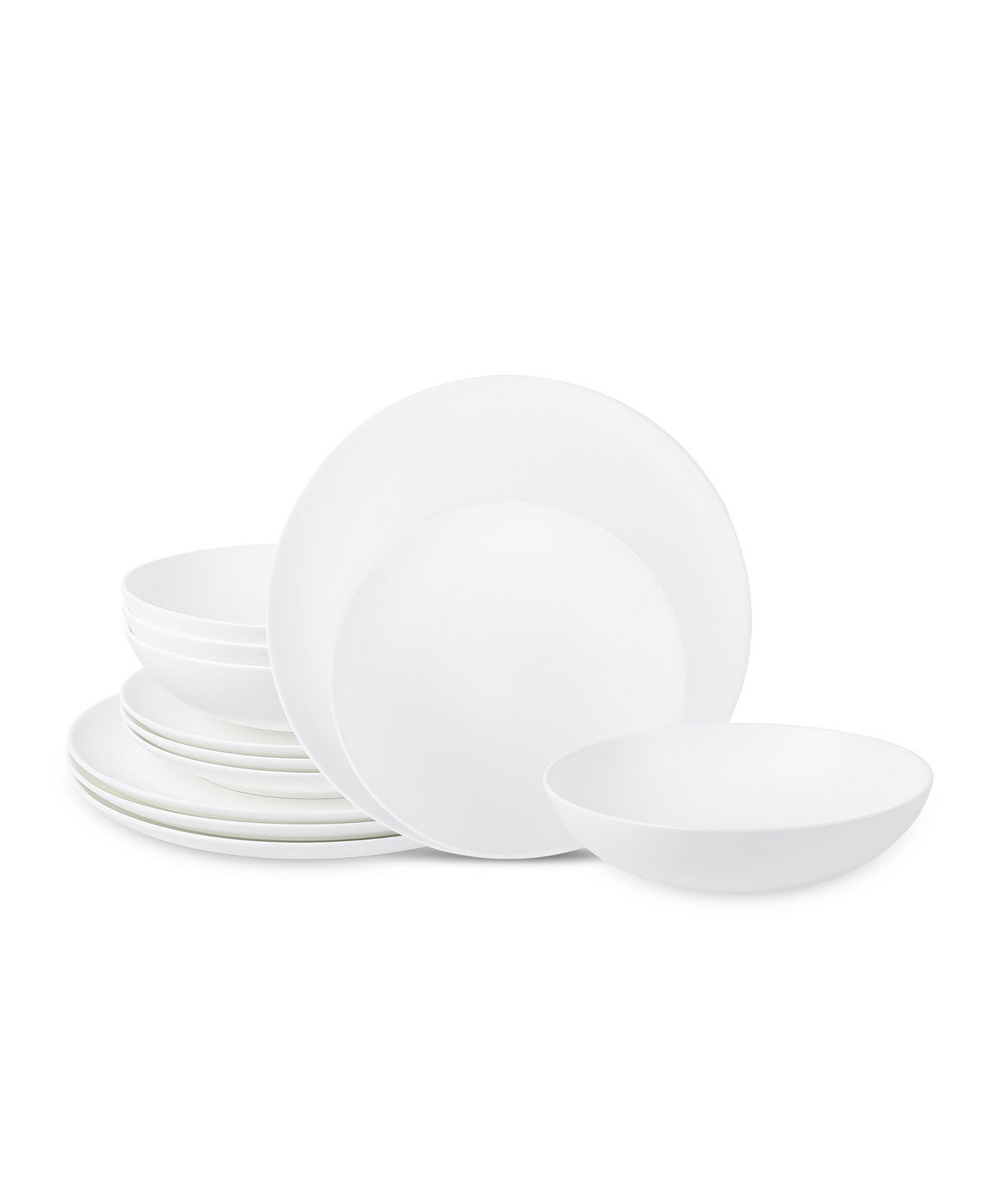 Taglio Bone China 12 Pc. Dinnerware Set, Service for 4 Stone Lain