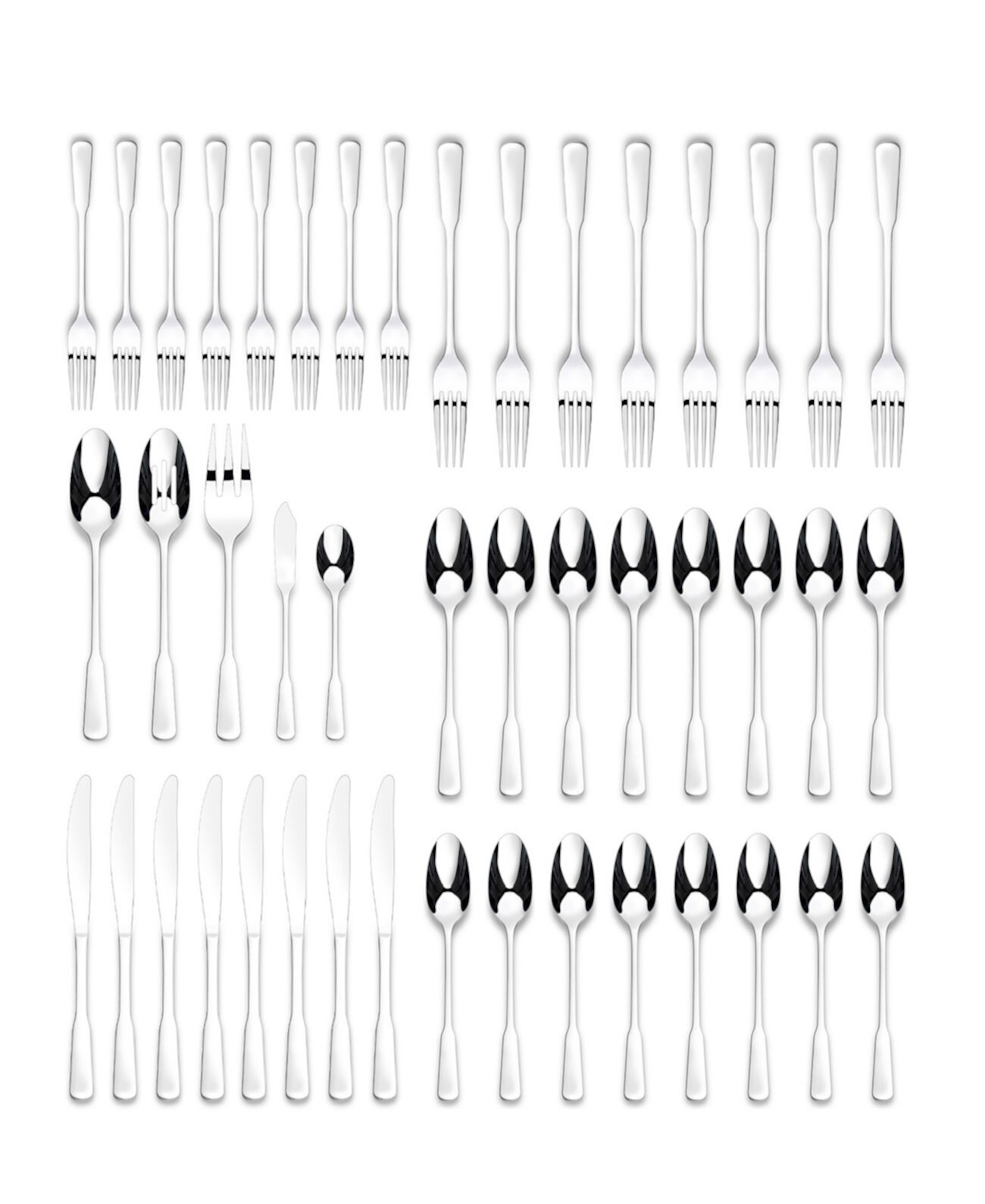 Yesenia Satin Service for 8 45 Piece Flatware Set Ornative