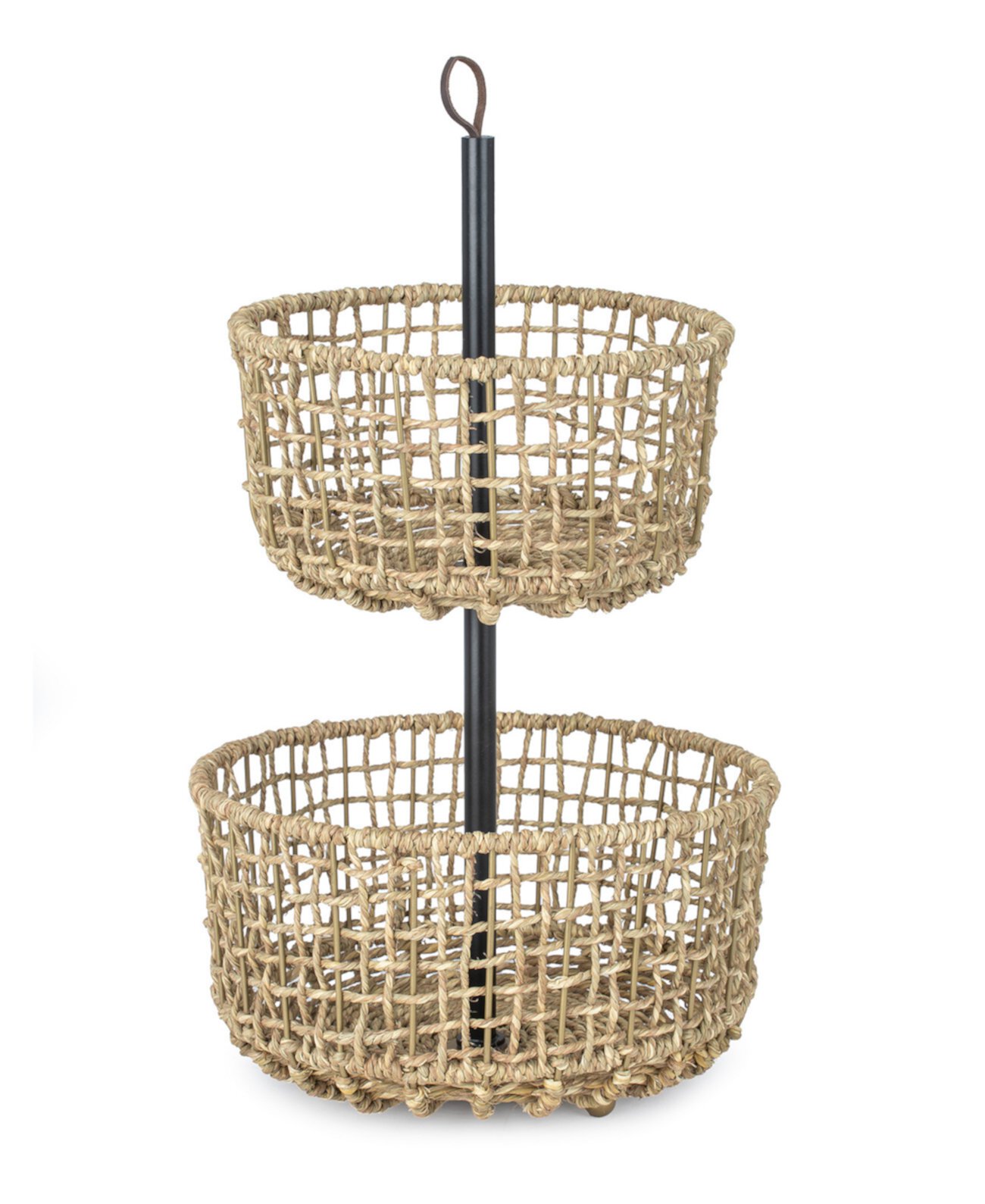 2-Tiered Jute Basket Server THIRSTYSTONE