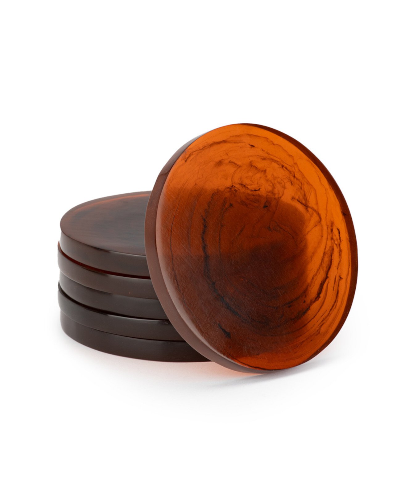 Faux Tortoise Shell Resin Coasters, Set of 6 THIRSTYSTONE