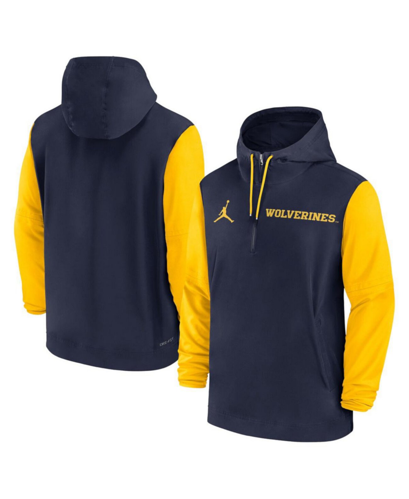 Мужское Худи Jordan Half-Zip Hoodie Michigan Wolverines 2024 Jordan