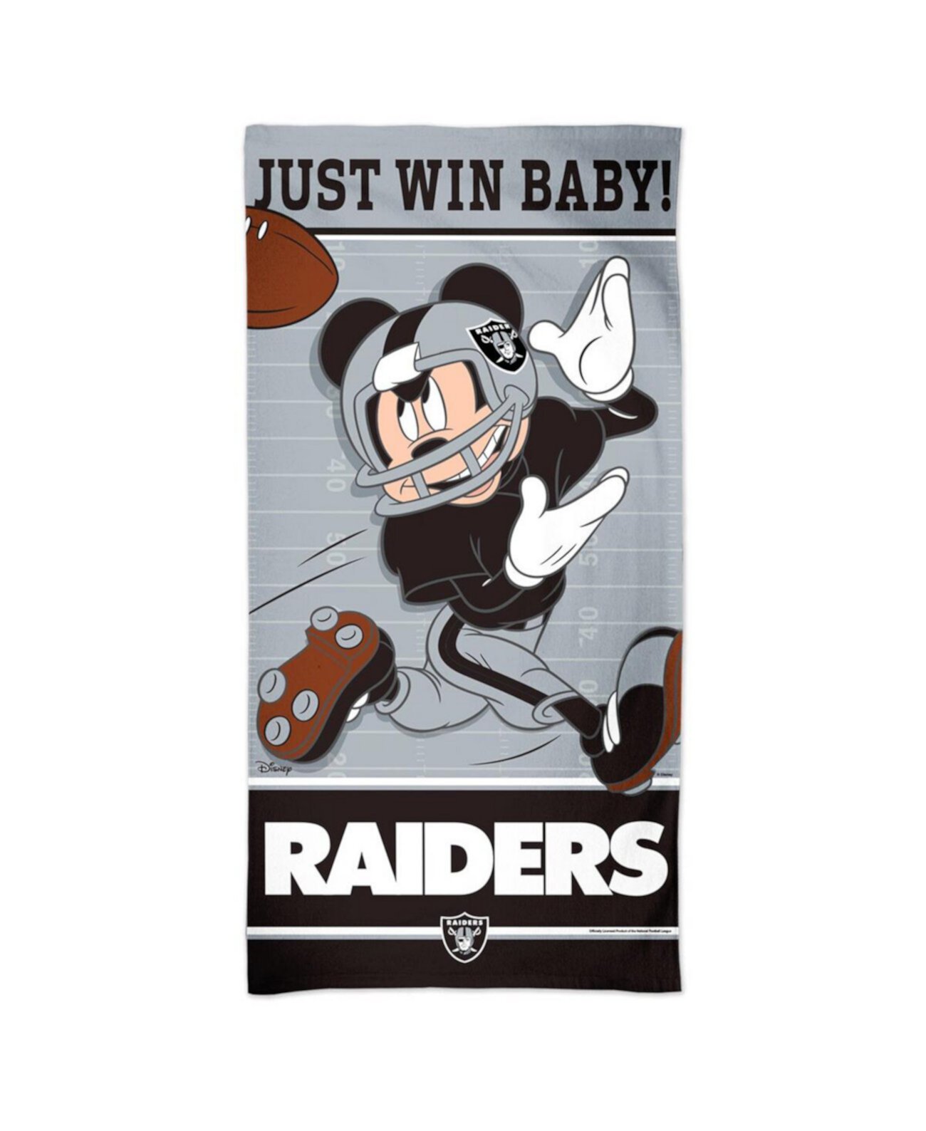 Las Vegas Raiders 30'' x 60'' Disney Spectra Beach Towel Wincraft