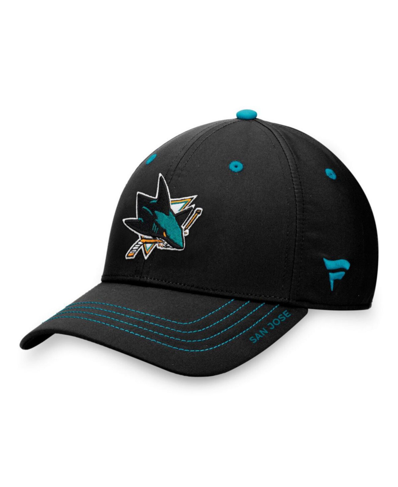 Объемная влагоотводящая черная фуражка San Jose Sharks Authentic Pro Rink Fanatics