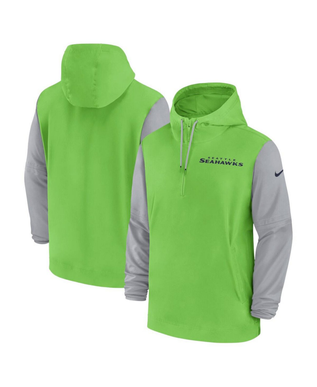 Мужское Худи Nike Seattle Seahawks 2024/25 Sideline Pre-Game Player 1/2-Zip Nike